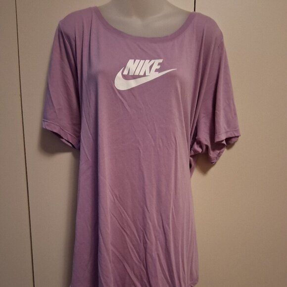 Nike women's tee oversized 3X purple lightweight soft top stretchy - Picture 2 of 4